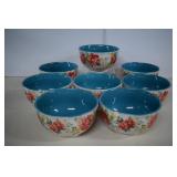 Eight Pioneer Woman Cereal Bowls (One Has A Chip)