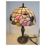Tiffany-Style Stained Glass Lamp - 18' Works!