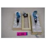 Two Murano Hand Ctafrted/Painted Bottle Stoppers