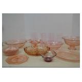 MISC Vintage Pink Glass Dugan, Pink Depression