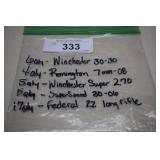 Winchester 30-30, Rem. 7mm-08, Winchester S 270,