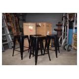 4 Metal Black Stacking 24in Stools (New in Box)