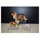 Two Vintage Collie Dogs Made In Japan & Fine