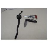 Lot 3 Pocket Knives & Pro Wrist Compass