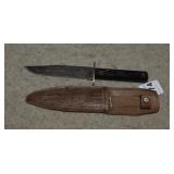 Vtg Hammer Brand Fixed Blade Hunting Knife w/