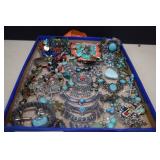 Tray Of South Western Costume Jewelry -Tray Not