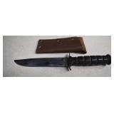 WWll Camillus U.S. Fighting Knife w/ Leather