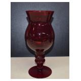 Vintage Ruby Red Empoli Italian Glass Vase