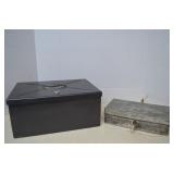 Lot 2 Lock Boxes, 1 insulated W/Keys