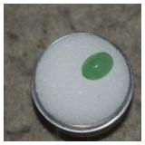 2.55cwt Green Nephrite Oval Cabochon in Gem Jar