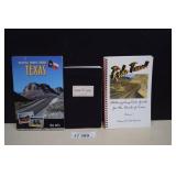Vintage Hog Log (Unused), & Two Texas Travel Books