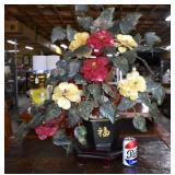 Large Carved Nephrite Leaves/ Floral* Arrangement,