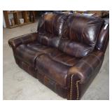 Leather Power Dual Reclining Loveseat