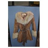 Vintage Esther Wolf Mink Fox Fur Coat SZ Sm-MD