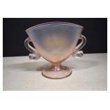 Vtg. Fenton Velva-Rose,Dolphin Koi Handle Fan