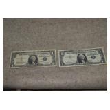 1957A & 1957B $1 Silver Cert.    Blue Seals