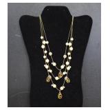 Betsy Johnson Pearl Jewel Rose Multi Stand