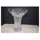 Large & Heavy Shannon Cut Crystal Vase