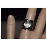 Sterling Quartz Ring  Sz 7-1/4