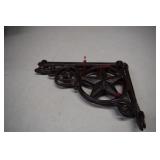 Two Wrought Iron Shelf Supports With Star 7'x9'