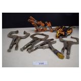 Various Vise Grips And Clamps