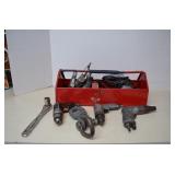 Lot MISC Tools, Metal Carry Tool Box, Pneumatic -