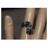 Sterling Lapis Lazuli Ring   Sz 8
