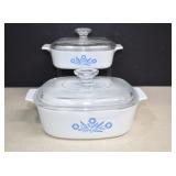 Vtg. Corning Ware Blue Cornflower Casserole
