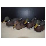 Four Vintage Blow Up Duck Decoys