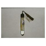 Bourjois/Paris Ridged Glass Perfume Vial w/ Green