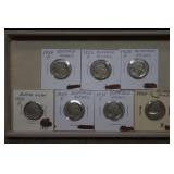 (6) Buffalo Nickels 1924 to1931S & 1940S Jefferson