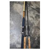 3- Graphite Fishing Rods,2-AllStar 6.5' Med-Hvy &