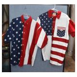 2- Red Head Brand,Stars & Stripes,Shirts Size M,