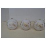 Vintage Lot 3 White Satin Glass Light Globes