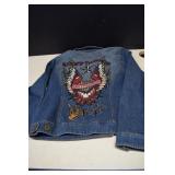 Ladies Denim Harley Davidson Forever Free Jacket L
