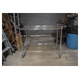 Rolling Metal Shelf / Cart With Handle 47x24x37'