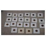 (22) Lincoln Cents- 1919 to 1959D Mix-Some Steel