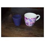 Two Purple Coffee Mugs