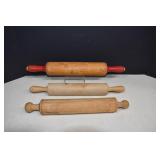 Three Vintage Wood Rolling Pins