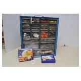 Vintage Blue Metal Multi Drawer Storage Organizer