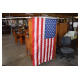 5ft x 3ft American Flag w/ Aluminum Pole