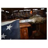 5ft x 3ft American Flag w/ Wooden Pole