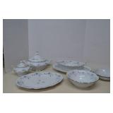 Vintage Lot Johann Haviland Dish Set Blue Flowers