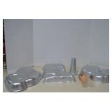 Vintage Metal Form cake Pans & Topper