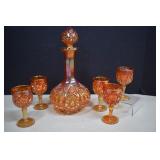 Vintage Imperial Glass,Marigold Carnival Decanter