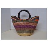 Large Woven Colorful Tote Bag