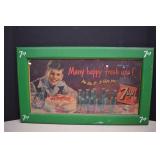 1946 Framed 7Up Advertising Print 24x14'
