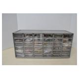 Grey Plastic Small Parts Storage Cabinet