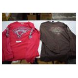 Two Harley Davidson Long Sleeve Shirts Size L