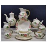 Nine Serving Pieces Vintage Franciscan Desert Rose